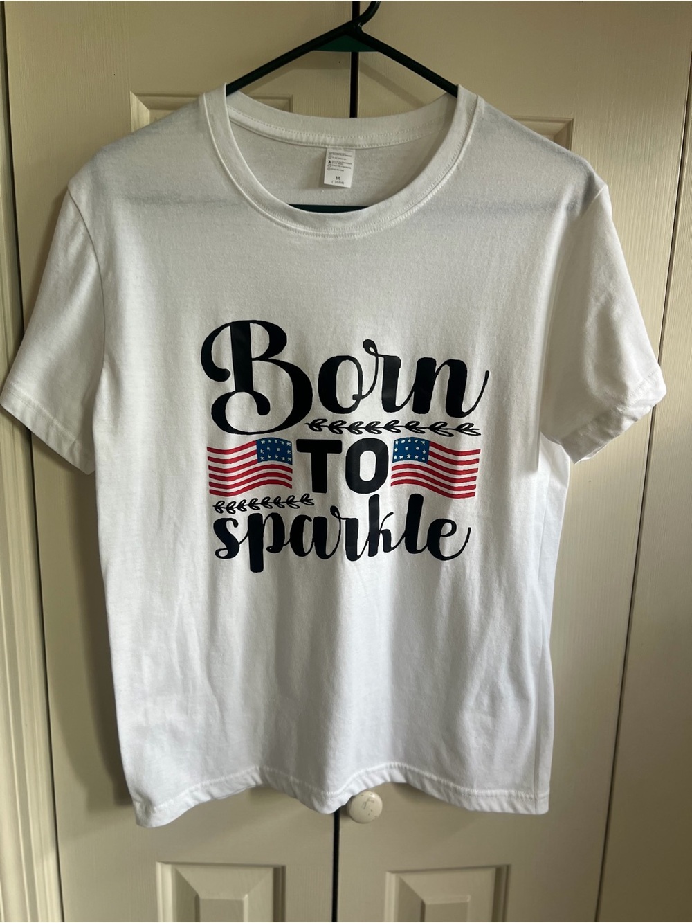 Born to Sparkle Americana Tee - med. July 4th!